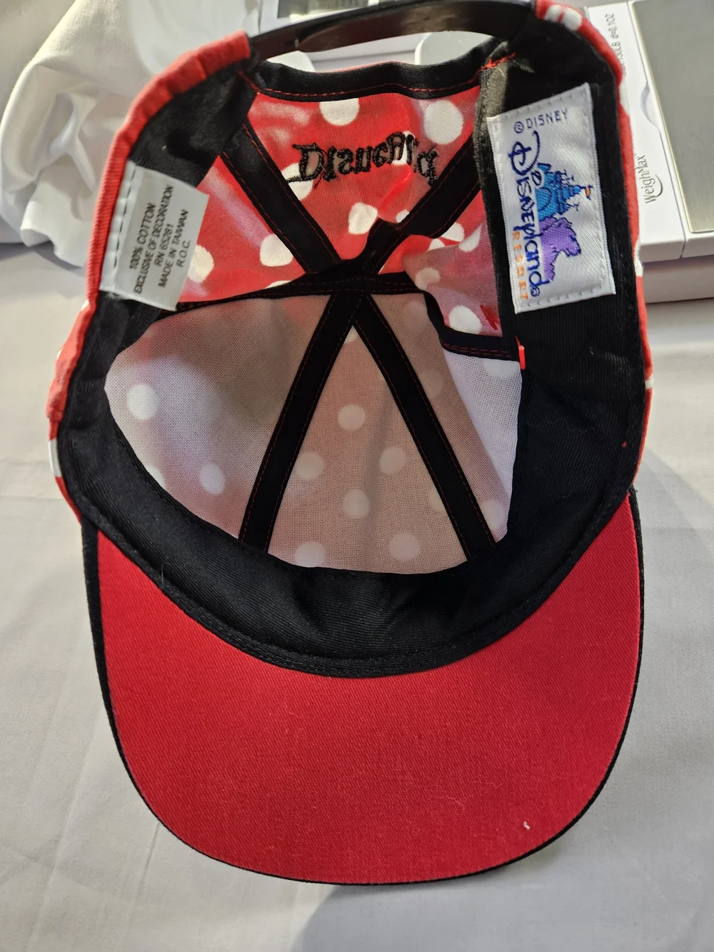 Disney Minnie Mouse Red Polka Dot Kids Hat with Ears OS